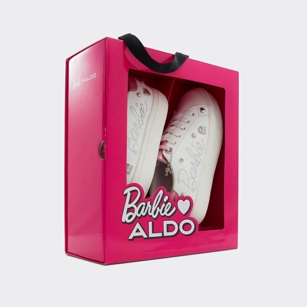 NIB Limited Edition Barbie x Aldo White Sneakers Sz 8.5